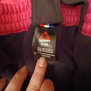 Gerry Girls Snow pants small 7-8 black pink